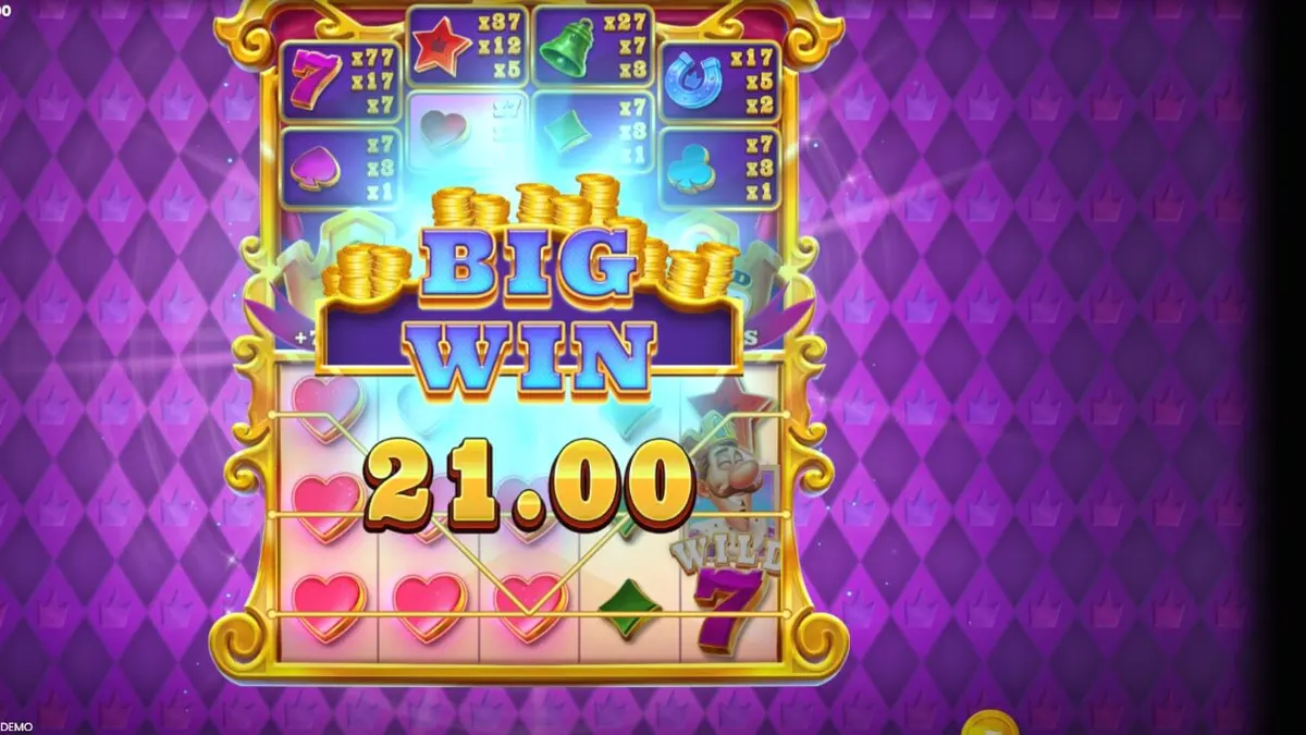 Ang makulay na interface ng King of 7’s slot na nagpapakita ng mga royal symbols at korona.